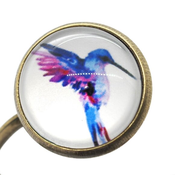 Deep Hummingbird Ring - Picture 2 of 5